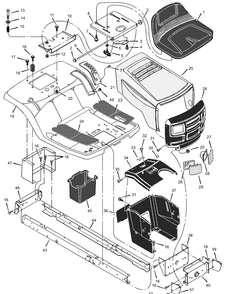 Part Location Diagram of F-020741L Murray Instruction Book & Parts List